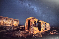 Derailed - 20x30 Dye Infused RAW Aluminum