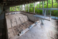 Diving towers and Pool in Pripyat's Lazurny