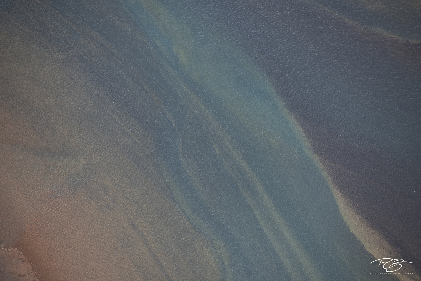 The Platinum Series - Ölfusá River Abstract II An aerial abstract photograph of Iceland's colourful Ölfusá river