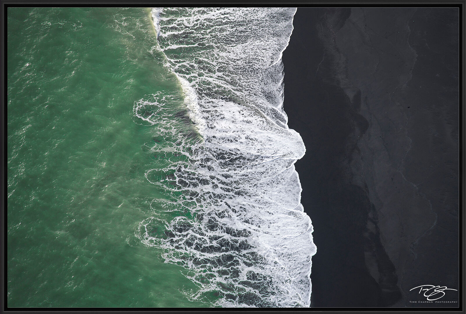 Arrival The North Atlantic Ocean arrives at the black sand shoreline of Southern Iceland