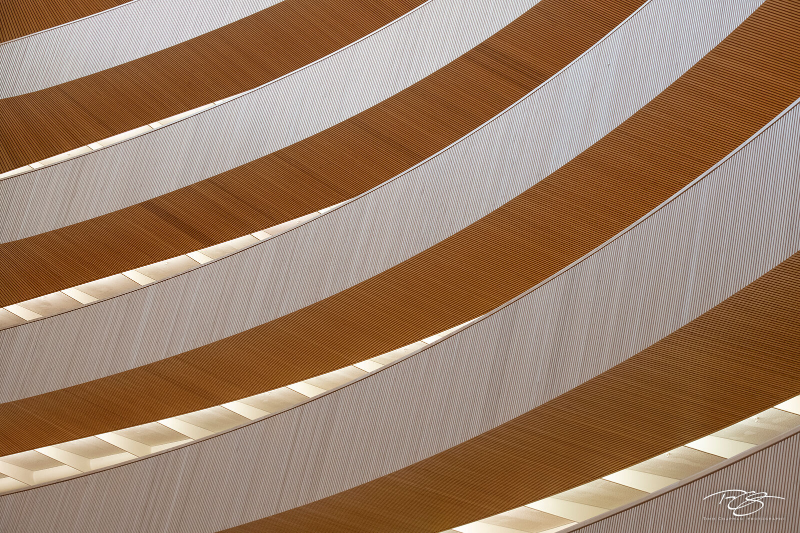 Sweeping Engagement Santiago Calatrava's architectural masterpiece: The Faculty of Law Library at the University of Zurich. Light wood reflects the...