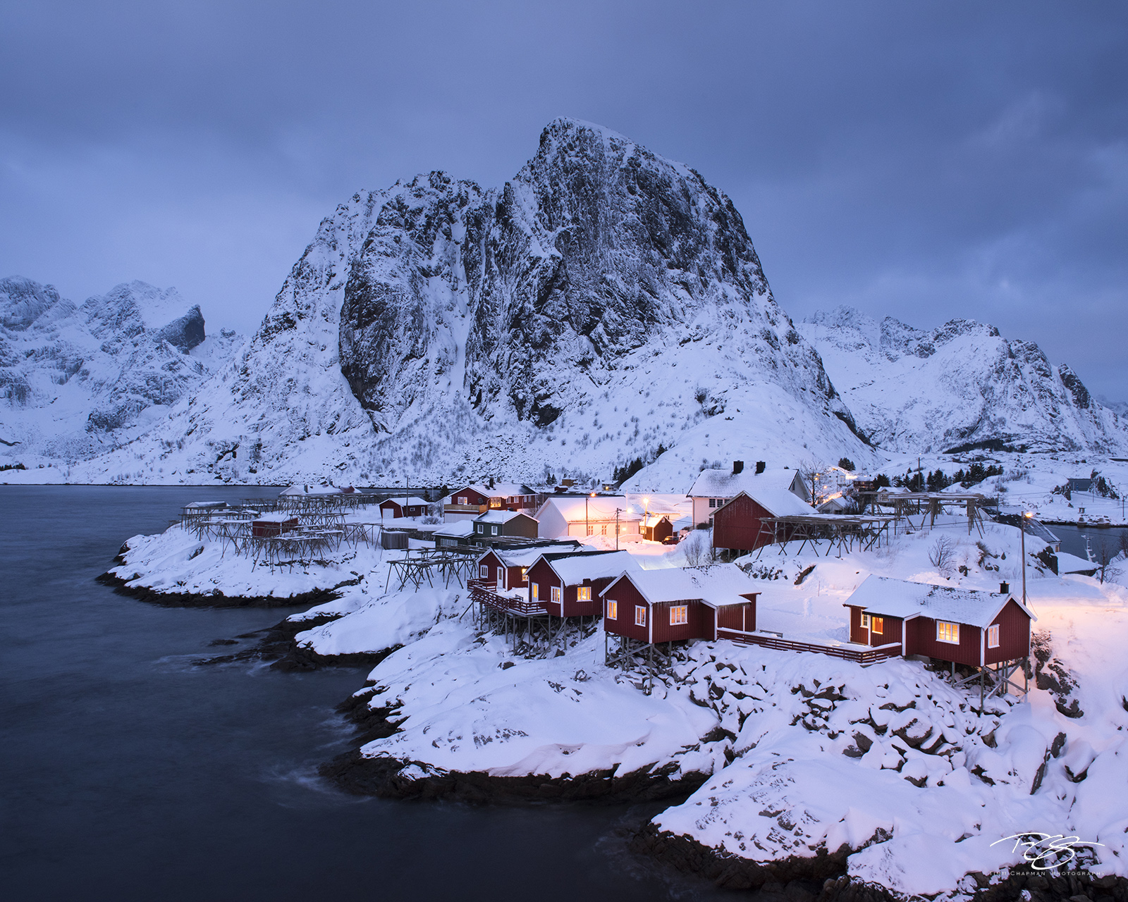 Night Approaches A cold winter's night begins to descend on a small fishing village