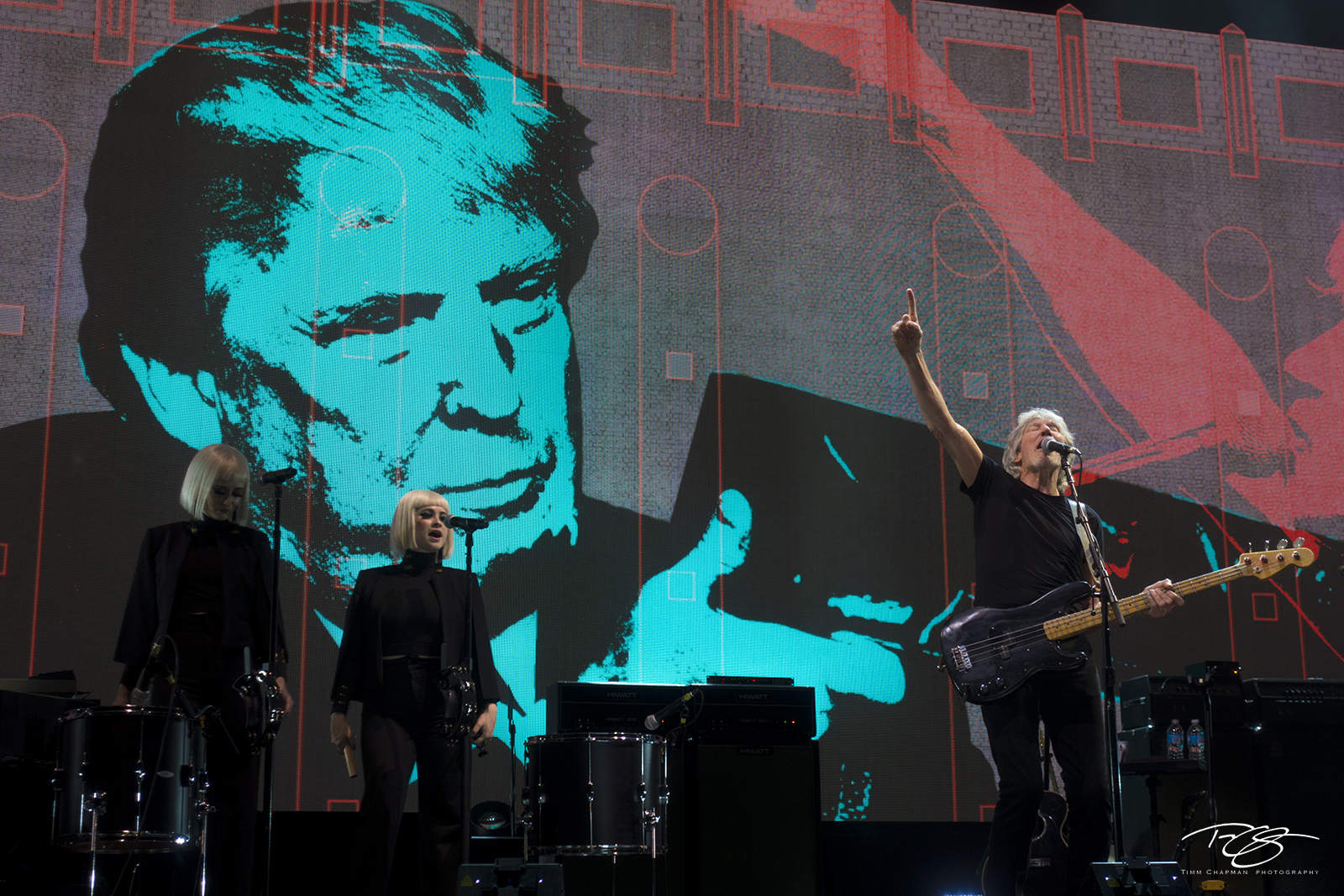 Taking Aim Roger Waters and Donald Trump exchange barbs during the performance of 'Pigs: three different ones"
