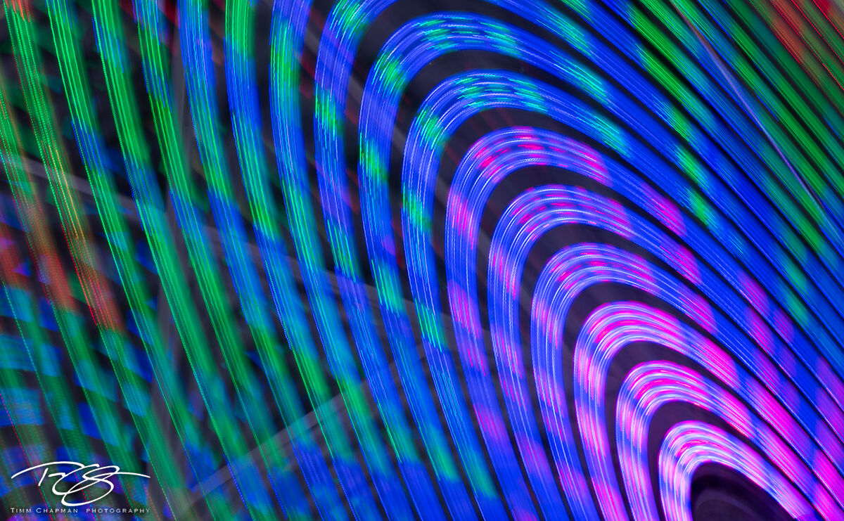 Midway Abstract II A long exposure of a midway ride's lights, provide a wondrous light pattern